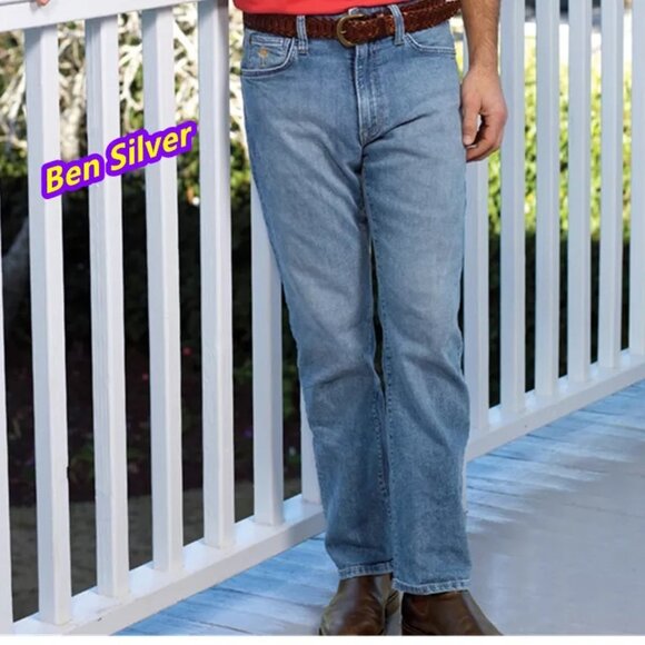 Ben Silver Charleston Blues USA Mens Waterman Jeans 34/27 Straight Leg